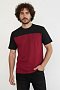 Мужская футболка 14482 / бордо+черный