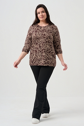 Женская блузка 21621 / коричневый