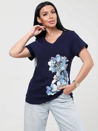 Женская футболка Вейгела / чернильный