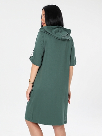 Женский халат Х-34(И) / Зеленый (надписи)