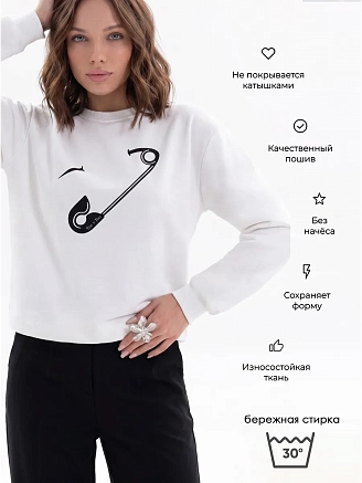 Женская толстовка Аниме / булавка белый