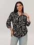 Женская туника Т-218(К) / Черный (цветы)