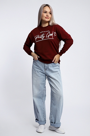 Женская толстовка 80048 / бордовый