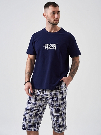 Мужской комплект "Рестарт" (бриджи) 2449-К / Синий