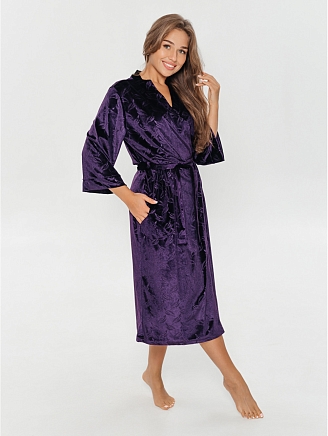 Женский халат Топаз / Перья сирень