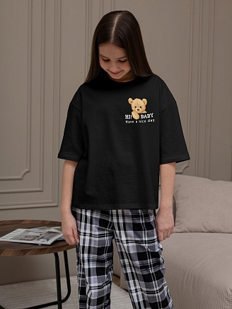 Детский костюм для девочки Мишель-1 КД-390 / чёрный