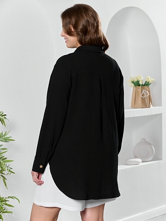 Женская рубашка Вуаль-6 / чёрный