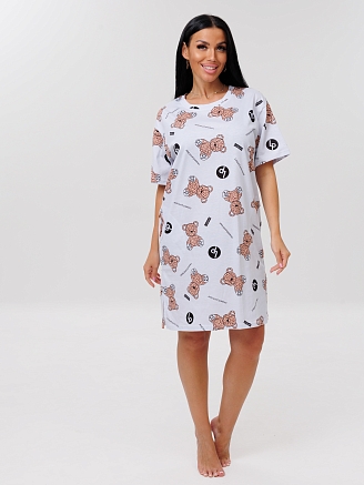 Женская туника Т-202(К) / Белый (медвежата)