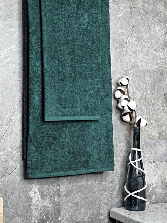 Набор махровых полотенец 2 шт 50x90, 70x140 / малахит