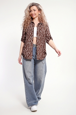 Женская рубашка 37009 / коричневый