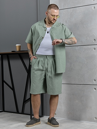 Мужской костюм Аристократ-2 / хвойный меланж