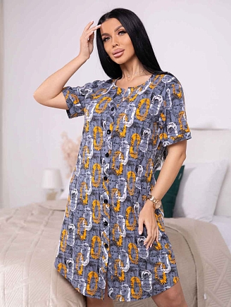 Женский халат мод.2066/1 / Серый