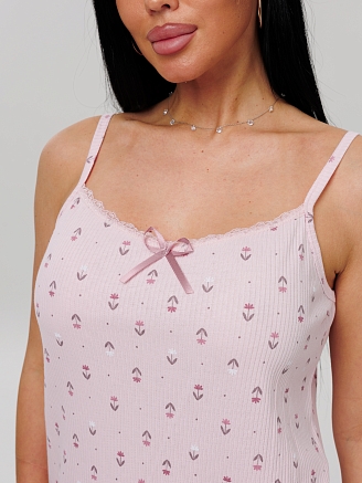 Женская пижама П-96(Каш) / Пудровый (цветы)