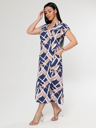 Женское платье Рамка ПлК-623 / Мазки бежевые