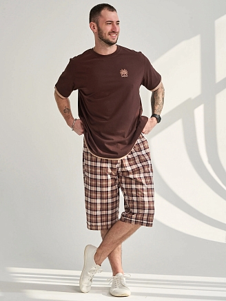 Мужской комплект "Пальма" (бриджи) 2456-К / Коричневый