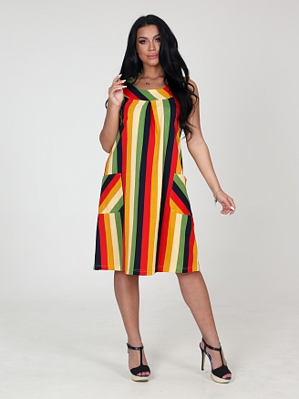 Женский сарафан Вертикаль СК-418 / Горчица