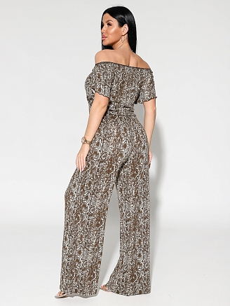 Женский комбинезон с брюками 2191/3 / Коричневый