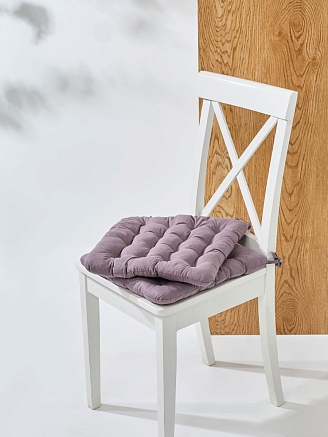 Подушка на стул с завязками (бязь)16т. / Какао