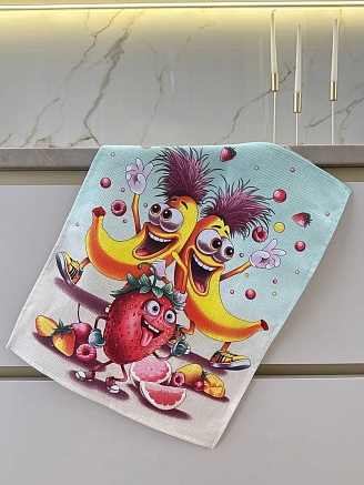 Полотенце кухонное вафельное полотно купон / В ассортименте