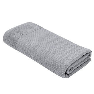 Махровое полотенце УЗБ Дабл м7736_32 / Пепельный