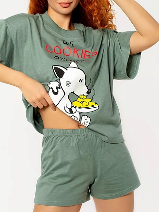Женский костюм "Сюжет" / Хаки арт. к1266тх