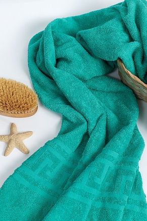 Полотенце махровое г/к Узбекистан 380 гр/м2 / 603-ярко-зеленый