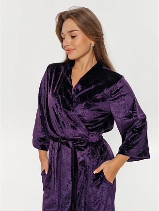 Женский халат Топаз / Перья сирень