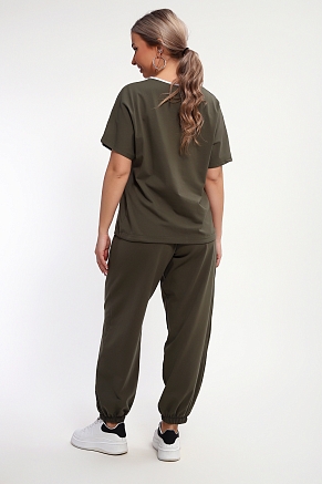 Женский костюм с брюками 85038 / хаки