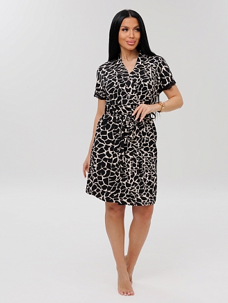 Женский комплект Сор-14(Вис) + Х-14(Вис) / Черный (жираф)