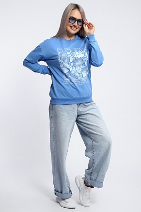 Женская толстовка 80047 / голубой