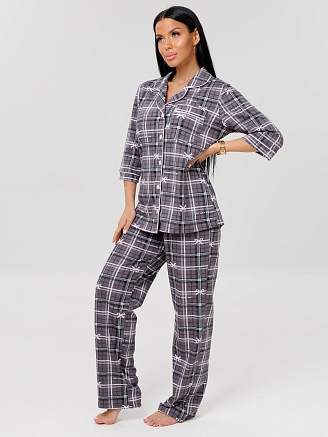 Женский костюм К-132(К) / Серый (бантики)