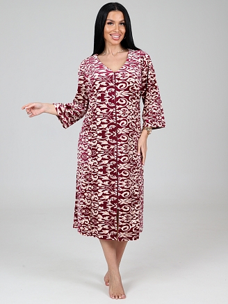 Женский халат ПЕРСОНА ХВ-780 / Бордо с завитками