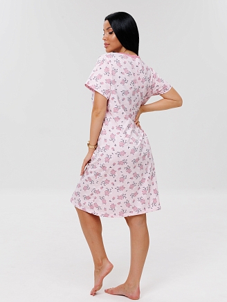 Женская сорочка Сор-67(К) / Розовый (цветы)