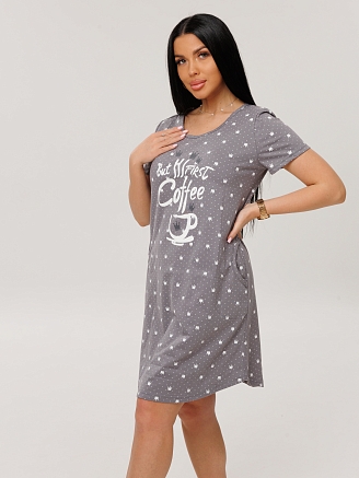 Женская туника Т-217(К) / Серо-коричневый (короны)