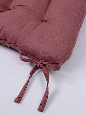 Комплект подушек на стул с завязками (бязь) 2 шт. / Терракотовый