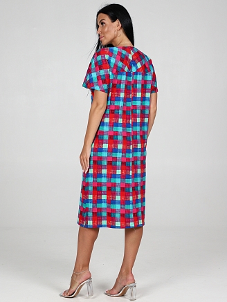 Женское платье Клетка ПлК-06 / Радужный