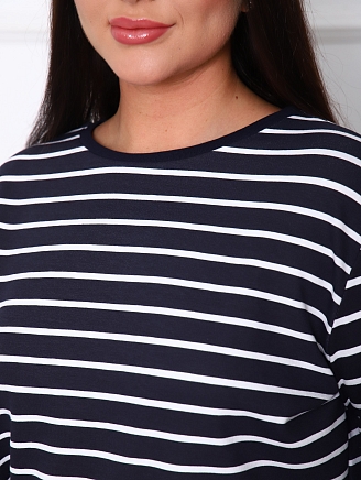 Женский лонгслив М-226 / белая полоса