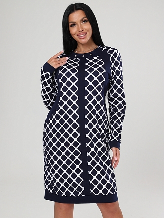 Женское платье СИЛУЭТ ПлМ-311 / Ромбики