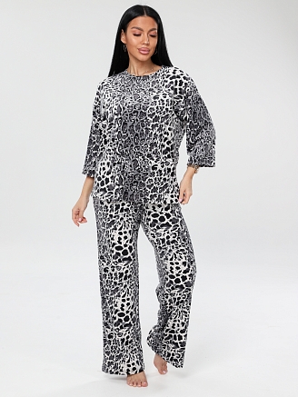 Женский костюм К-82(В) / Серый (леопард)