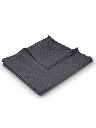 Полотенце УЗБ Вафельное м7790_11 XL 100x150 / серое