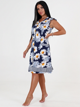 Женский халат НИНА ХК-826 / Крупные ромашки