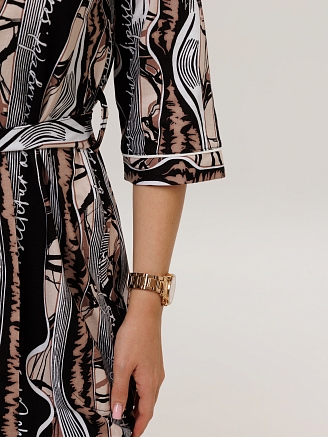 Женский халат Х-146(К) / Бежевый (волны)