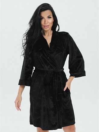 Женский халат Ирма / Черный