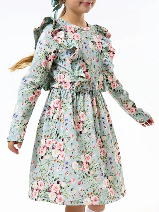 Детское платье "Красотка" / Цветы на ментоле