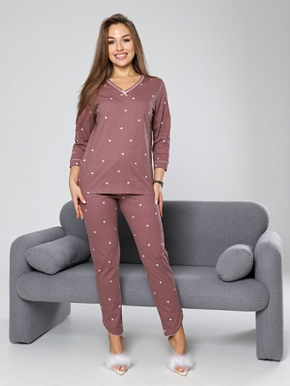 Женская пижама П-150 / сердечки