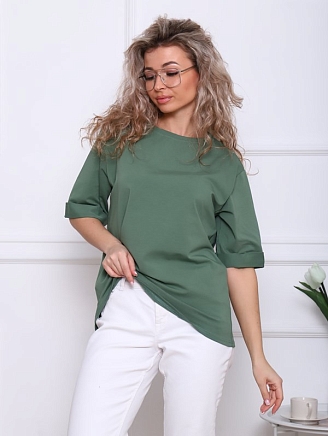 Женская футболка Кейт-2 / Фисташковый темный