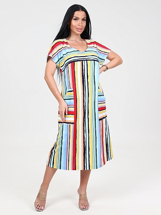 Женское платье Ассоль-2 ПлК-1509 / Красная полоса