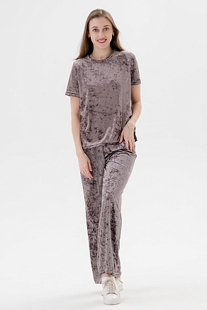 Женский костюм Леопард / Пурпурно-серый