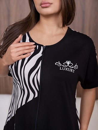 Женский халат мод.2090/3 / Черный