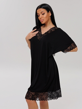 Женская сорочка Сор-112(Вис) / Черный